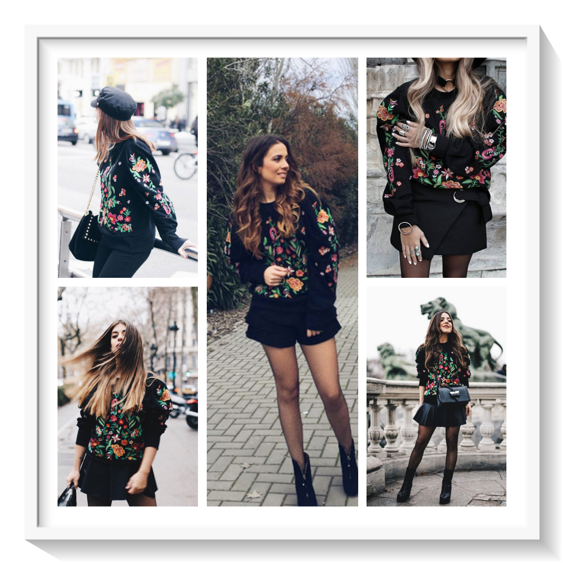 Sudadera bordada zara Clearance