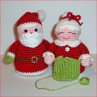 Foto de Adornos de Papa Noel y Anciana tejidos en crochet
