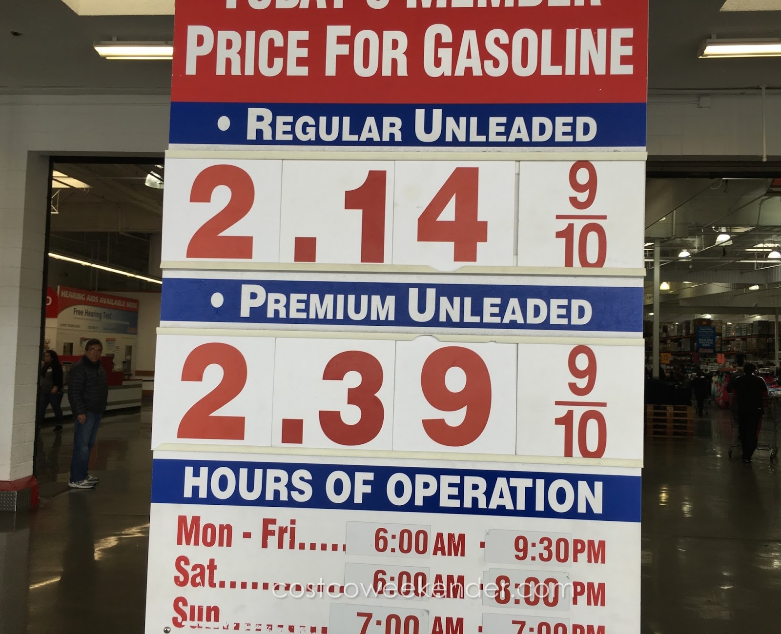 Current Costco Gas Prices (March 8, 2016 South San Francisco Airport