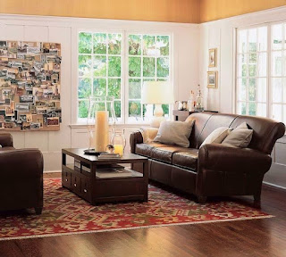Leather sofa living room ideas as living room decorating ideas with the election in accordance with contemporary thin persian crimson rug