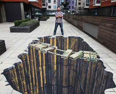 Lukisan 3D di Jalan Raya yang Mengagumkan