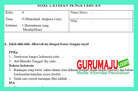 Kumpulan Soal Dan Jawban Soal Uh Ph Kelas 6 Tema 9 Kurikulum 2013 Revisi 2018