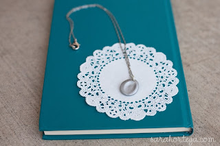faux silver finger print necklace tutorial for mothers day