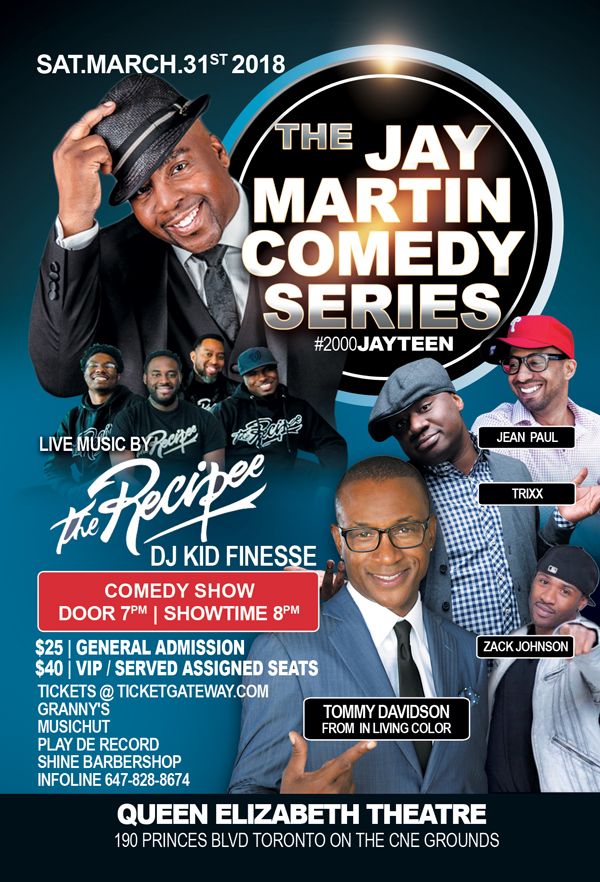 C.A. Confidential Jay Martin Comedy Series Queen Elizabeth Theatre, Toronto, ON Sat Mar 31st! C.A. Confidential Jay Martin Comedy Series Queen Elizabeth Theatre, Toronto, ON Sat Mar 31st!
