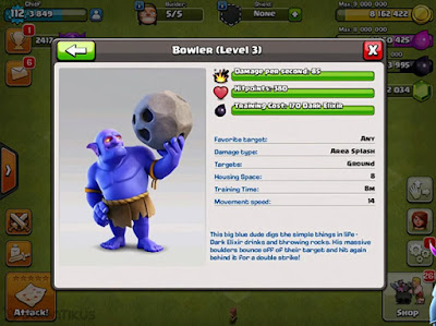 The bowler , clash of clans , dark troops , coc The bowler , clash of clans , dark troops , coc