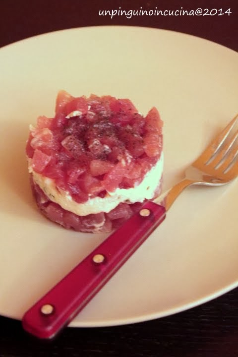 tartare di tonno con ricotta di bufala