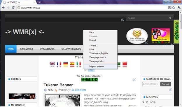 Cara Mengedit Tamilan dari HTML bawaan Template  WMRX 