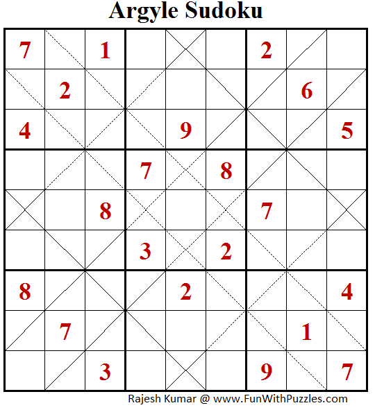 Argyle Sudoku (Puzzles for Adults #152)