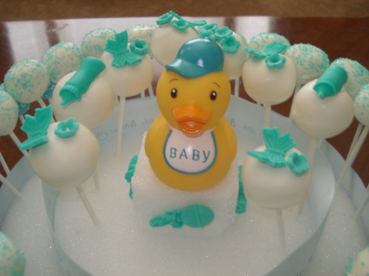 Baby Boy Baby Shower - 3-tier Cake Pops Stand - 05/14/11