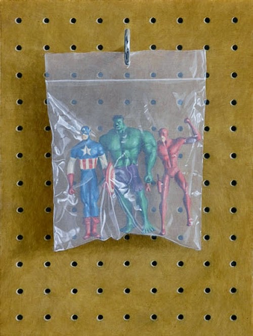 17-Captain-America-Hulk-Flash-Simon-Monk-Bagged-Superheroes-in-Painting-www-designstack-co