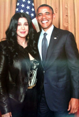 Cher with President Obama, 2012