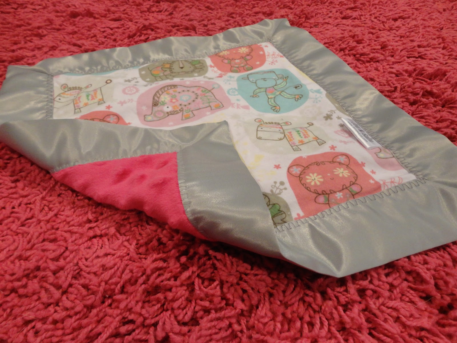 Simply Erin Baby Security Blankets with Satin Binding