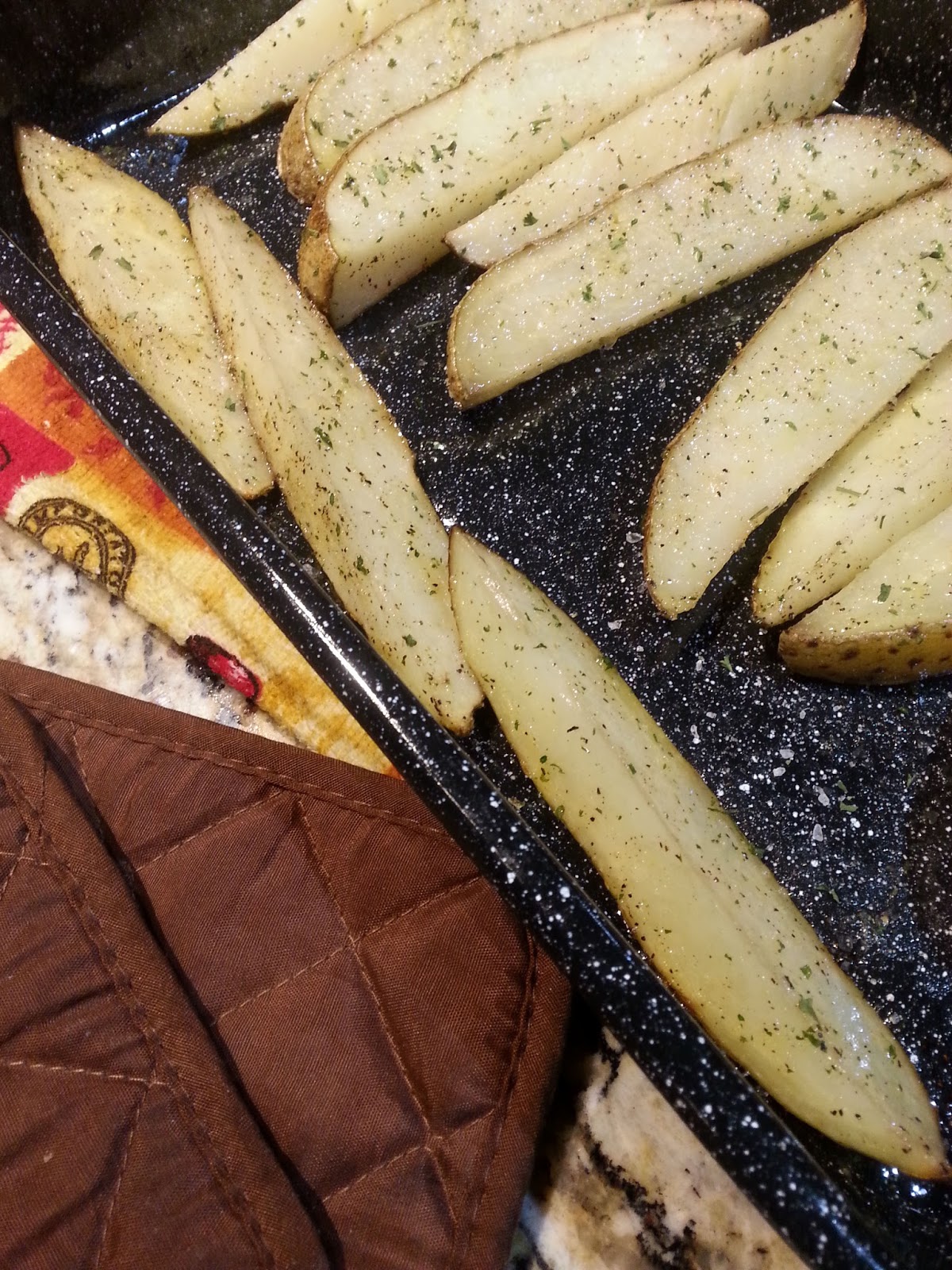 Christine's Pantry Baked Potato Wedges with Garlic Butter