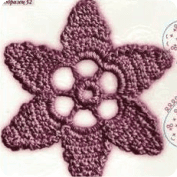 Flor tejida a Crochet Flor tejida a Crochet