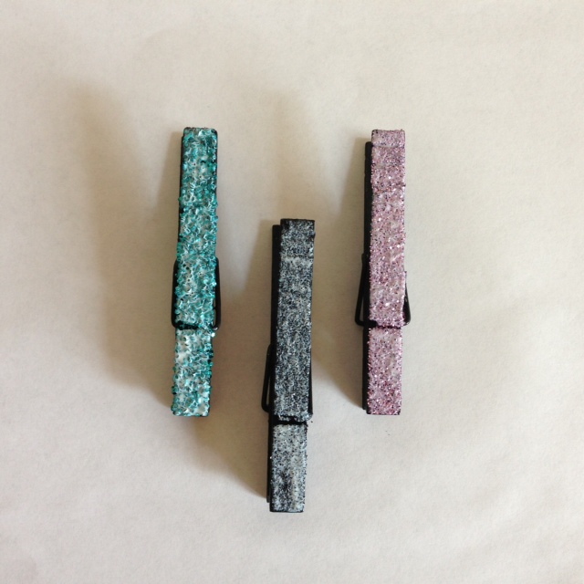 Slightly Brilliant DIY Glitter Clothes Pins