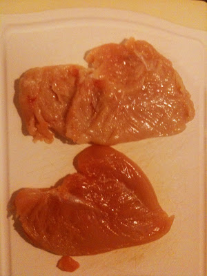 flattened chicken breasts