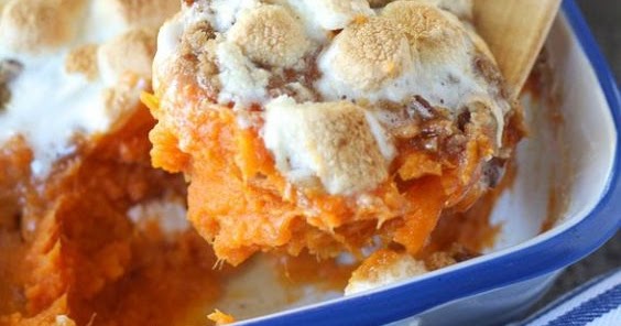 Sweet Potato Casserole with Marshmallows and Streusel Recipe - Girls Dishes