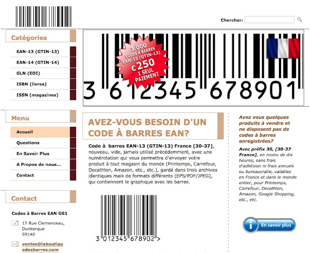 CODES À BARRES EAN13 FRANCE CODES À BARRES EAN13 FRANCE