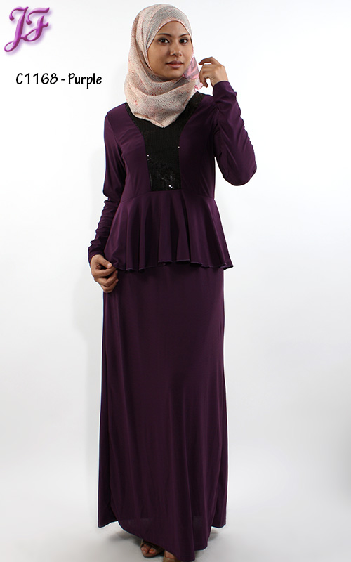 PEPLUM MAXI DRESS CODE C1168