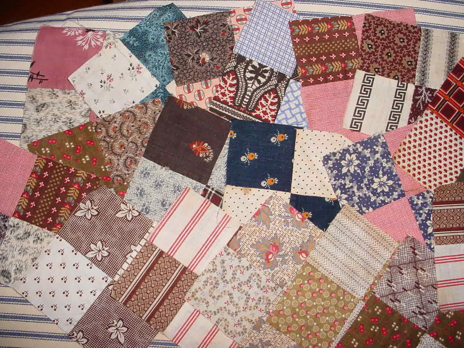 Busy Thimble New Fabric,Quilt blocks, new and old