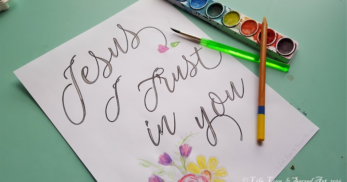 Life, Love, & Sacred Art: Coffee & Crayons: FREE Jesus I Trust in You Coloring Page