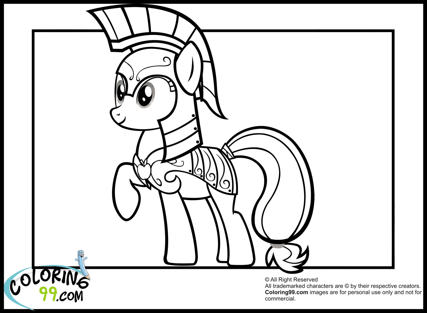 My Little Pony Applejack Coloring Pages Team colors