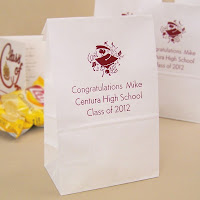 6 x 3 x 11 Personalized Lunch Style Graduation Gift Bags