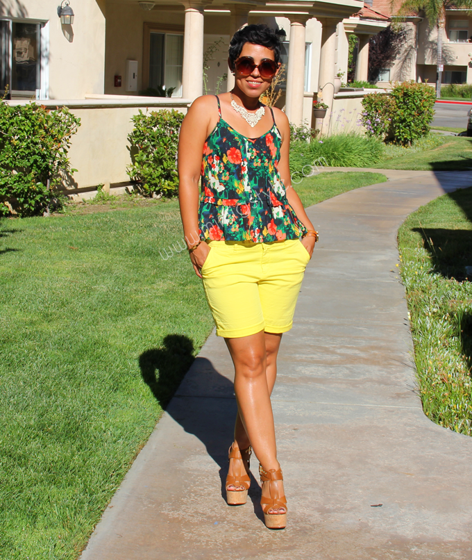 OOTD: Gap Boyfriend Roll-Up Shorts + Floral Top |Fashion, Lifestyle ...