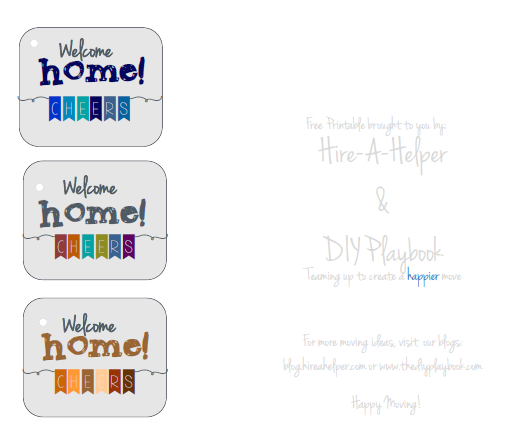 Here are festive Welcome Home tags from our free printables!