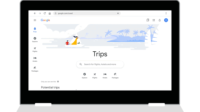 Eine Google Trips Seite