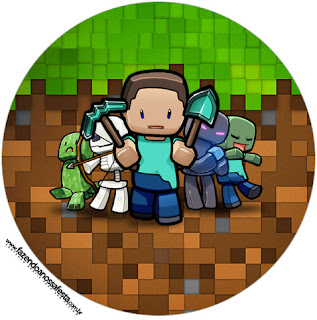 Toppers o Etiquetas de Minecraft para imprimir gratis. Toppers o Etiquetas de Minecraft para imprimir gratis.