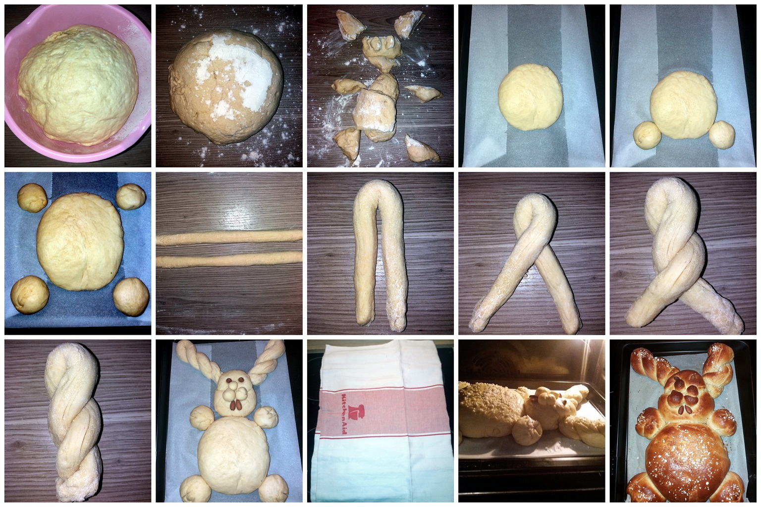 koch dich happy: Hefezopf Häschen - Osterhase aus Hefeteig koch dich happy: Hefezopf Häschen - Osterhase aus Hefeteig