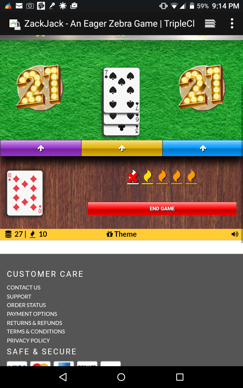 TC Eager Zebra Games New Eager Zebra Game Zackjack