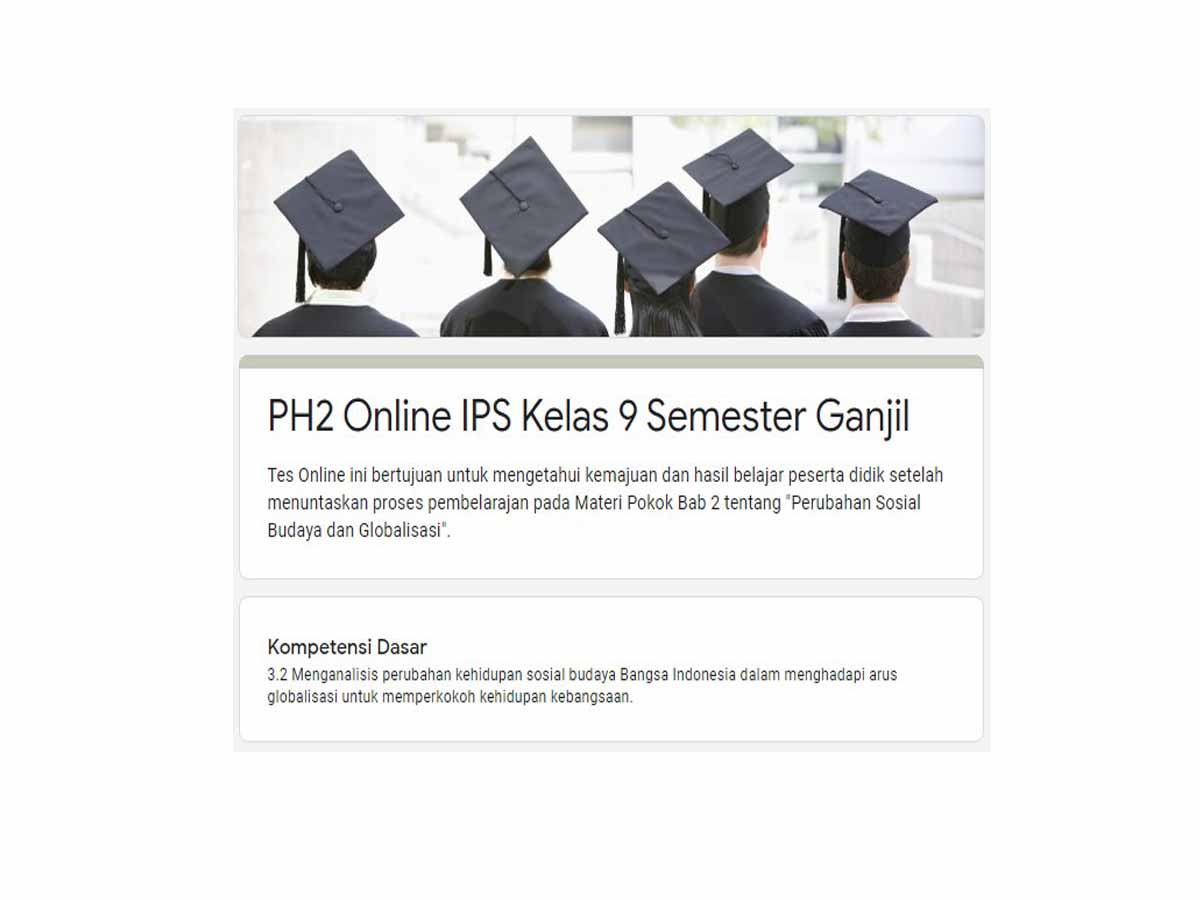Tes Online Ph2 Ips Terpadu Kelas 9 Semester Ganjil
