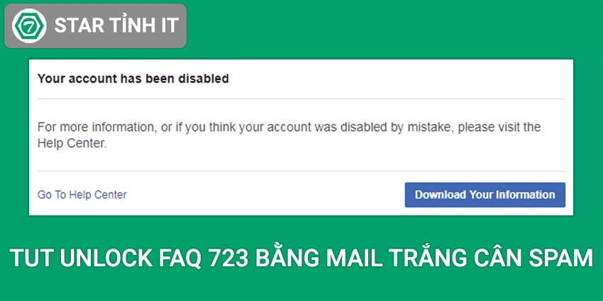 Tut unlock faq 723 cân spam bằng cách đá mail trắng bao chất