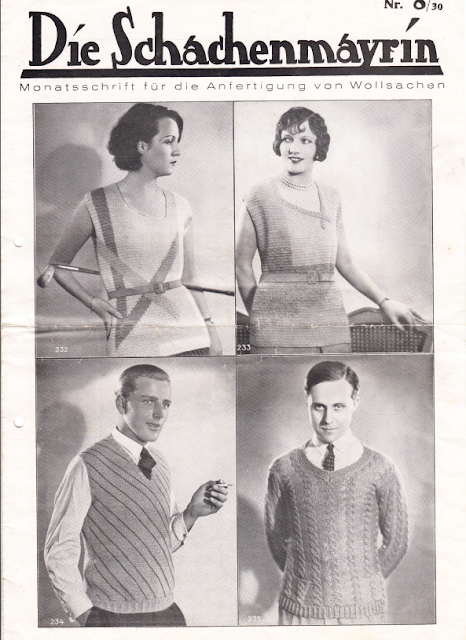The Vintage Pattern Files: Free German 1930's Knitting Pattern Booklet - Die Schachenmayrin 8/30