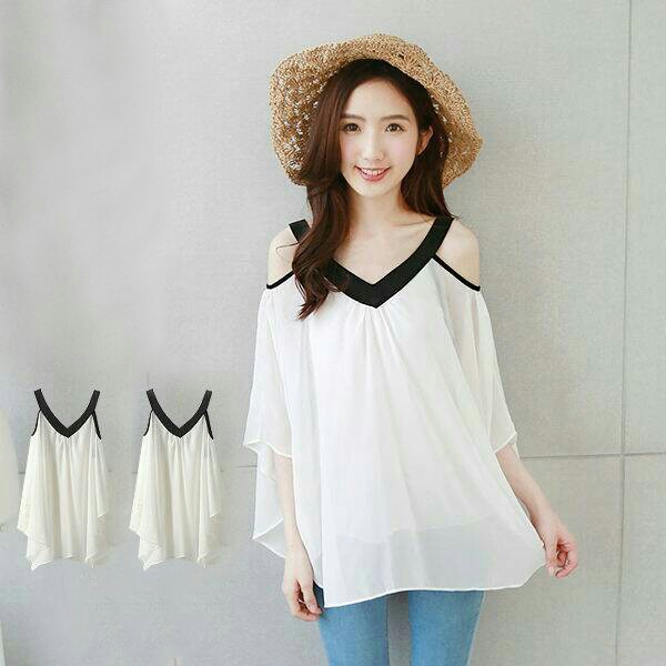 Setelan DRESS Blous Senia ALA KOREA Warna Putih