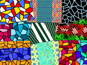 Collage aus verschiedenen Mustern