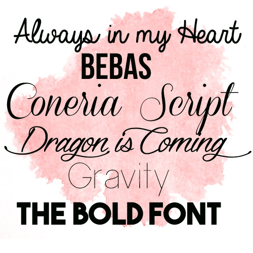 My Favorite Fonts, a post on Katie Like Me blogging resources tips fonts