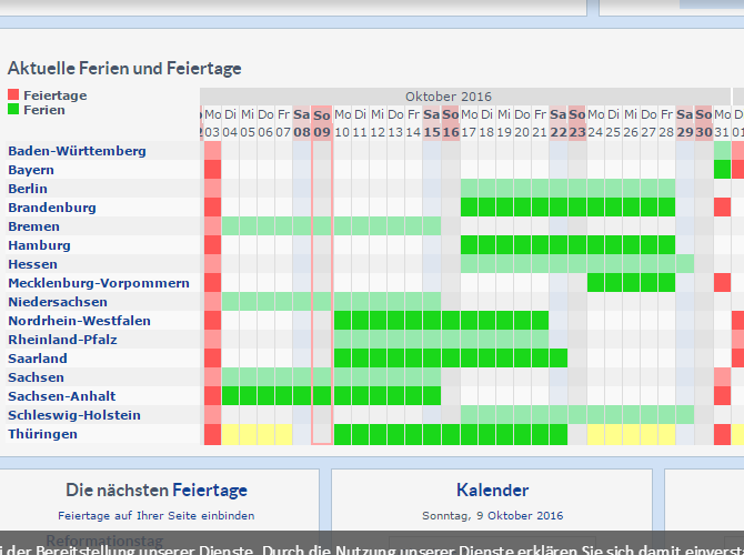 د موقع لمعرفة الاجازات الرسمية والعطل المدرسية في المانيا عرب أوروبا H