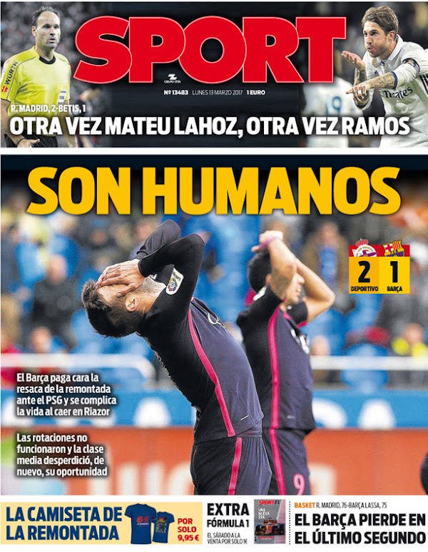FC Barcelona, Sport: "Son humanos"