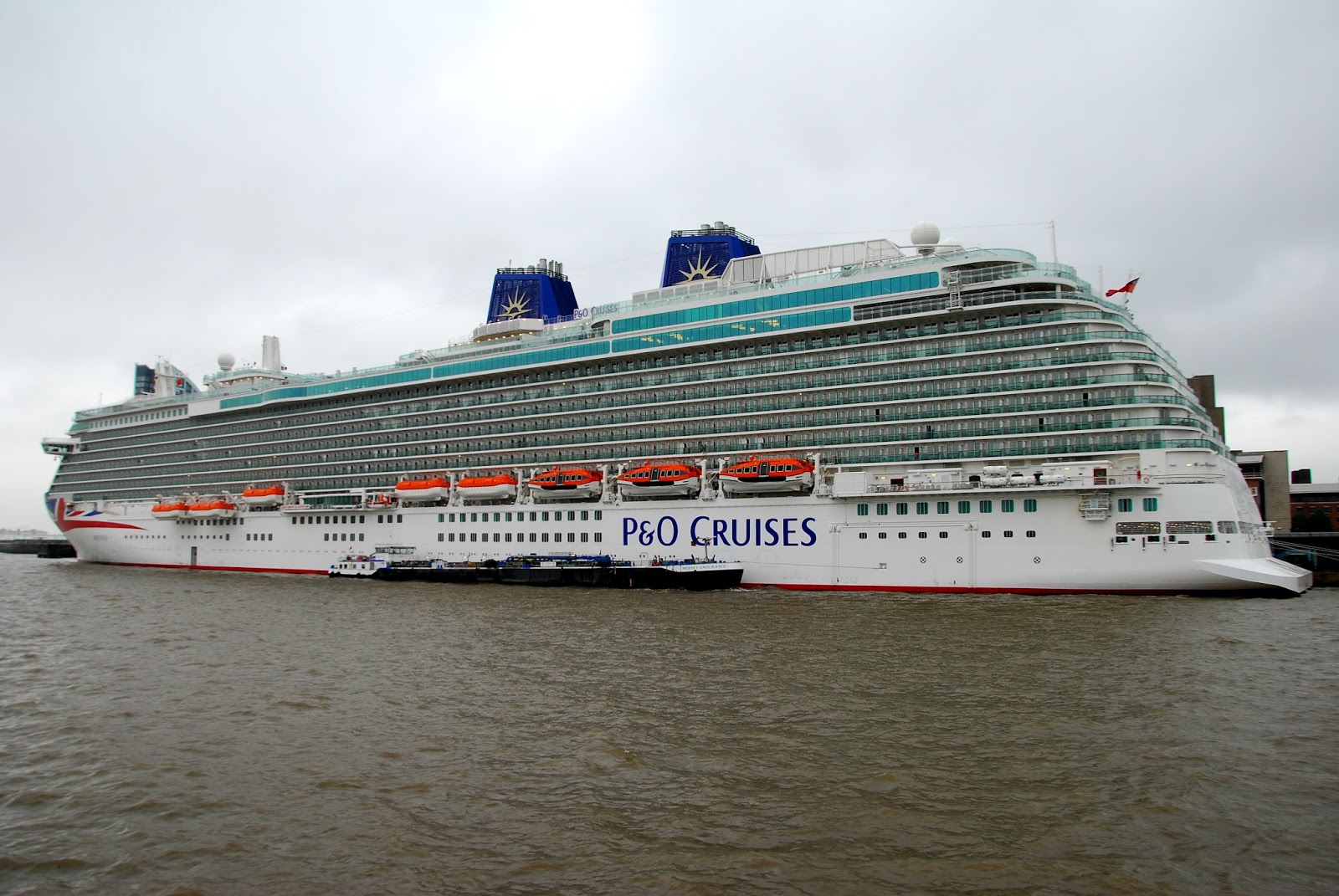 P & O's "BRITANNIA" maiden call at Liverpool