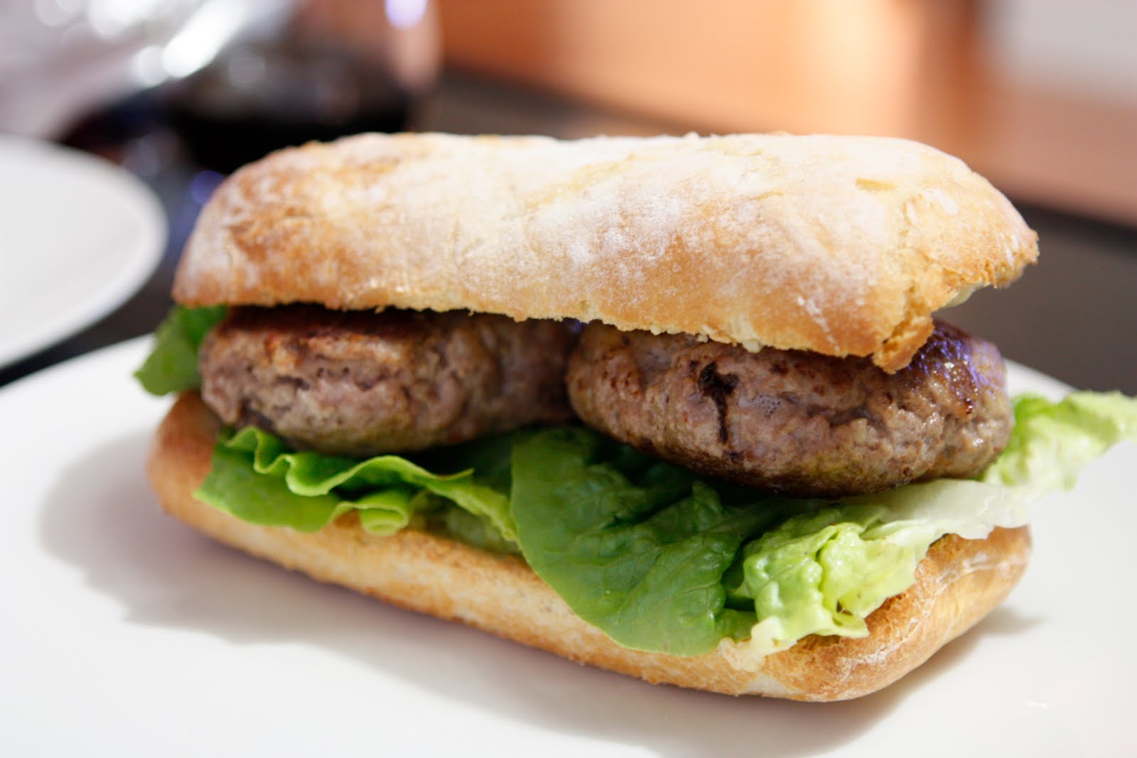 sUgArcrUnch Double Lamb Burger with Melted Cheese