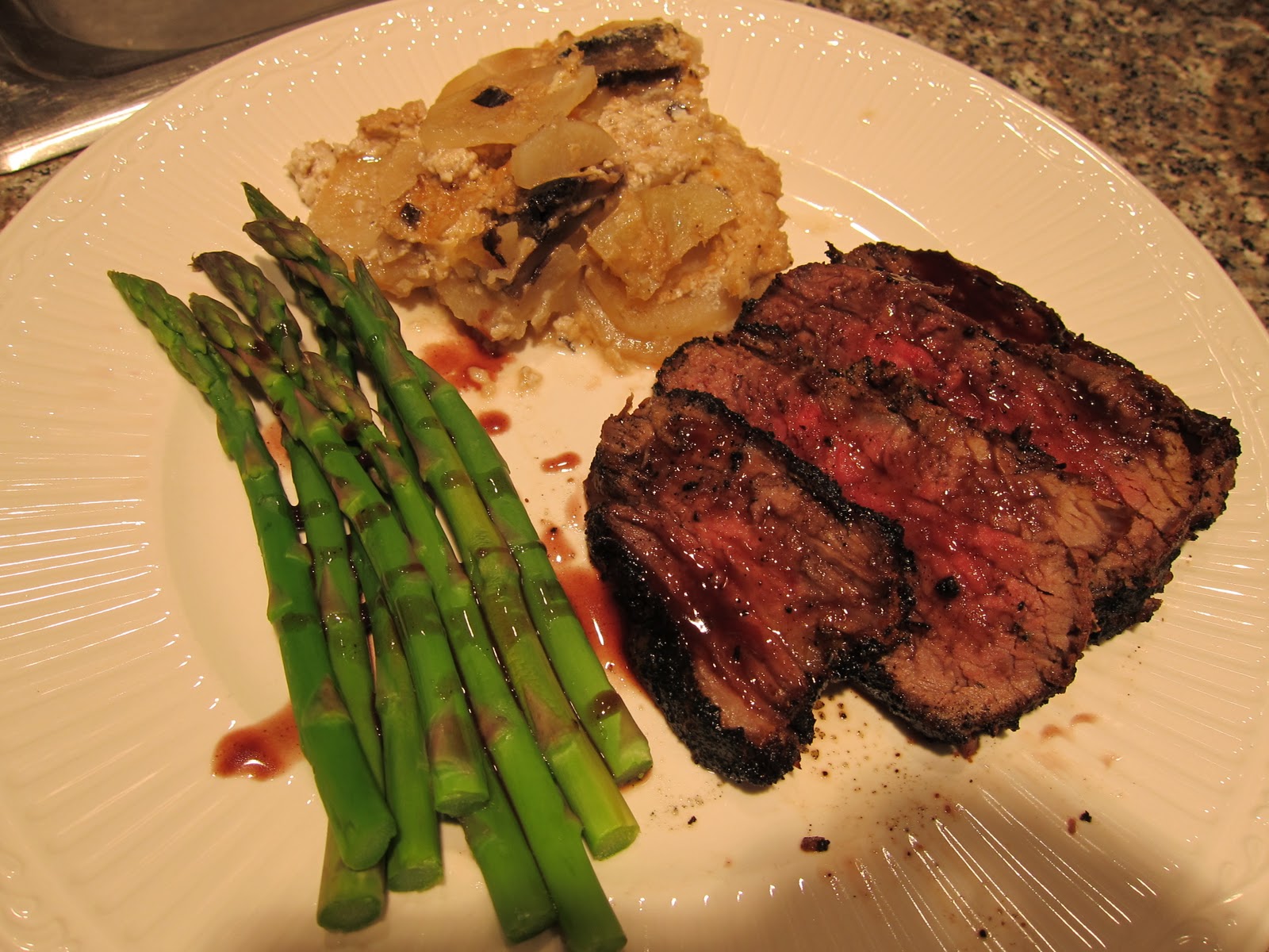 Larina's Home Cooking Grilled Tri Tip Steak with Demi Glace