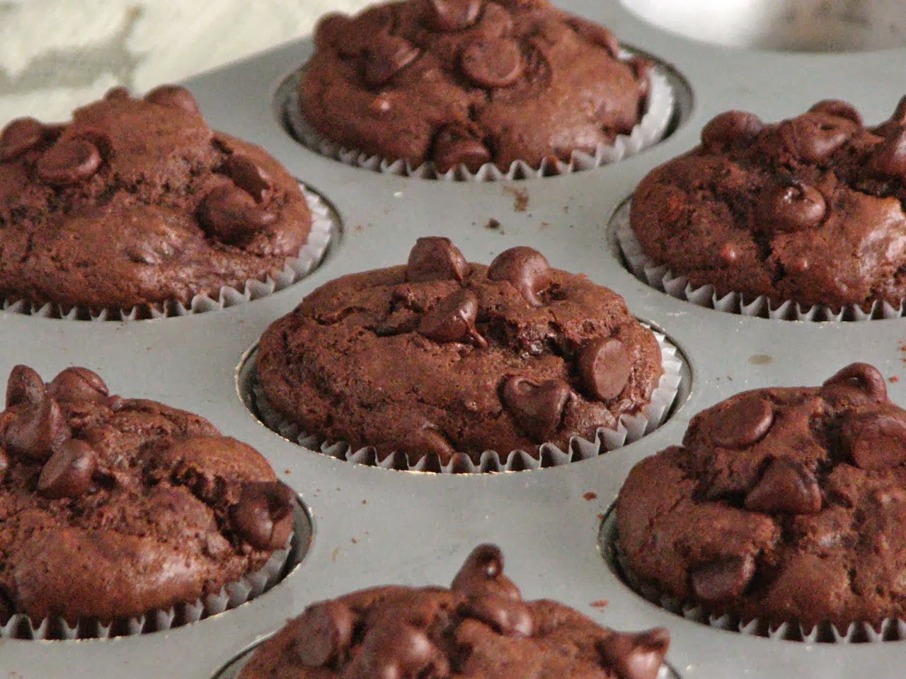 Delectably Mine: Double Chocolate Buttermilk Muffins
