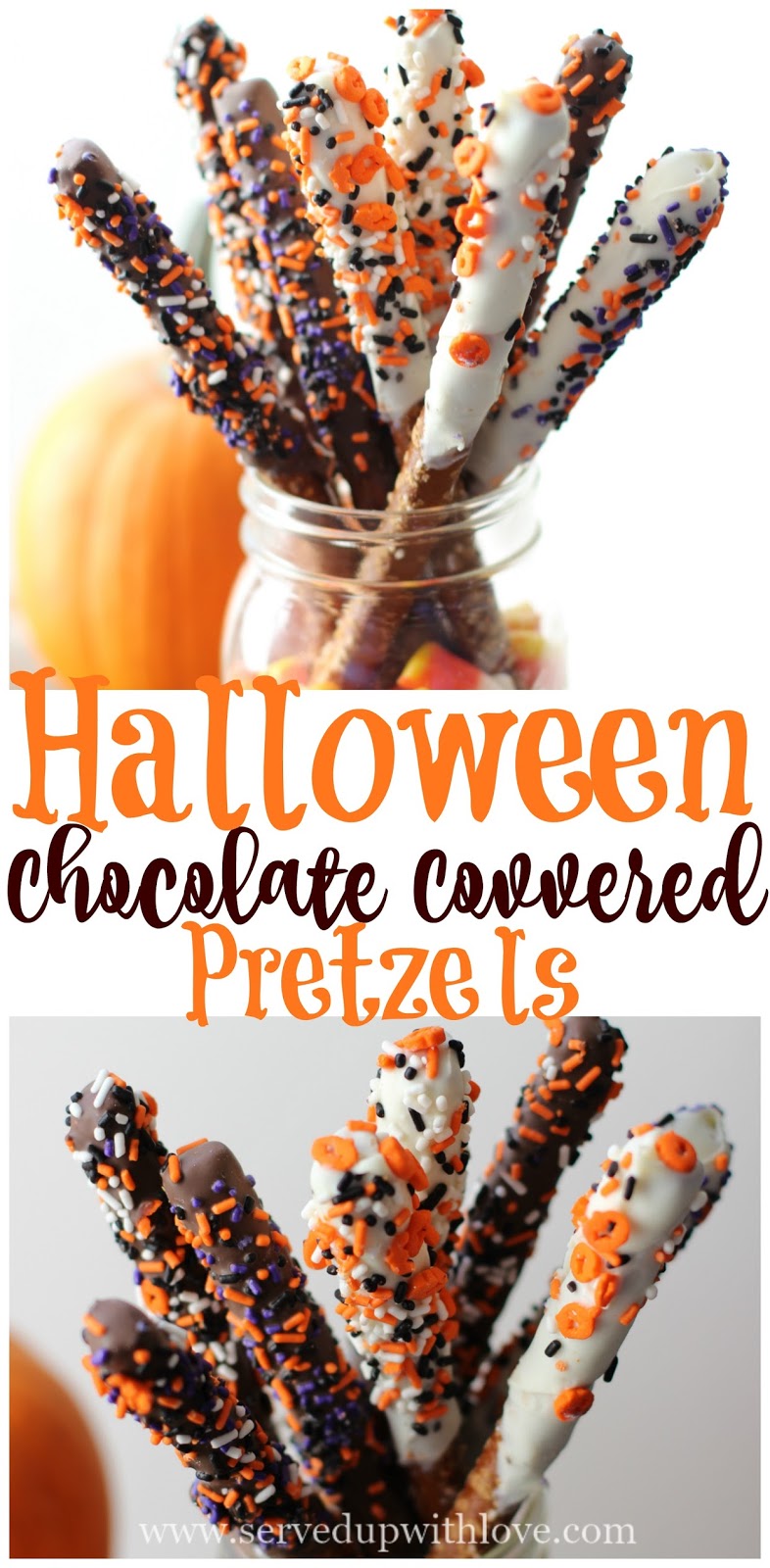 Halloween Chocolate Covered Pretzels Served Up With Love