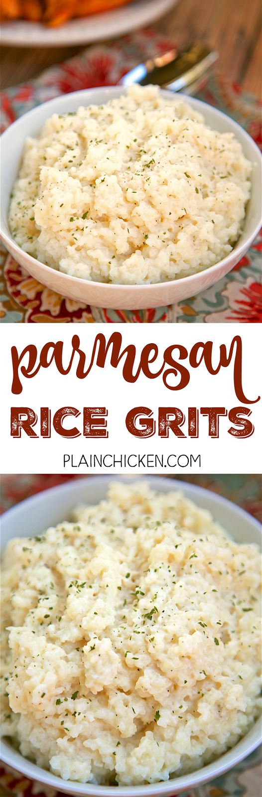 Parmesan Rice Grits Plain Chicken