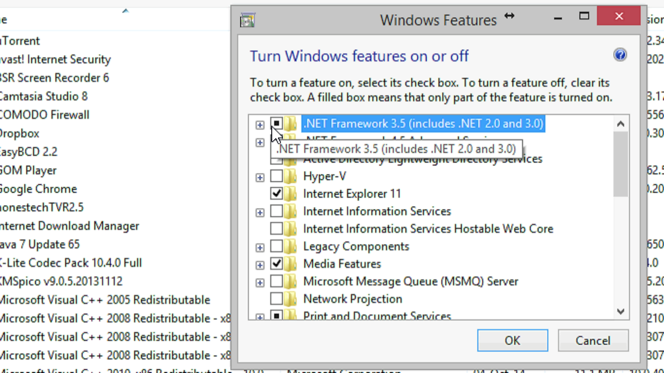 Net framework windows 8