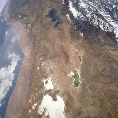 Foto satelital, Cordillera de los Andes, Sudamerica, Junio 1993