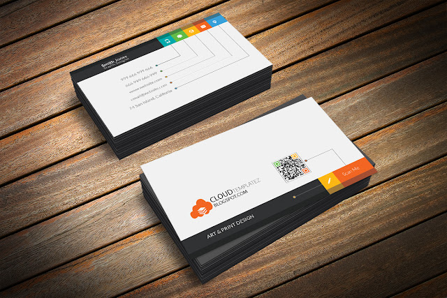  Vibrant Multi-color Business Card Template